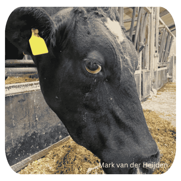 Koe met symptomen van blauwtong 